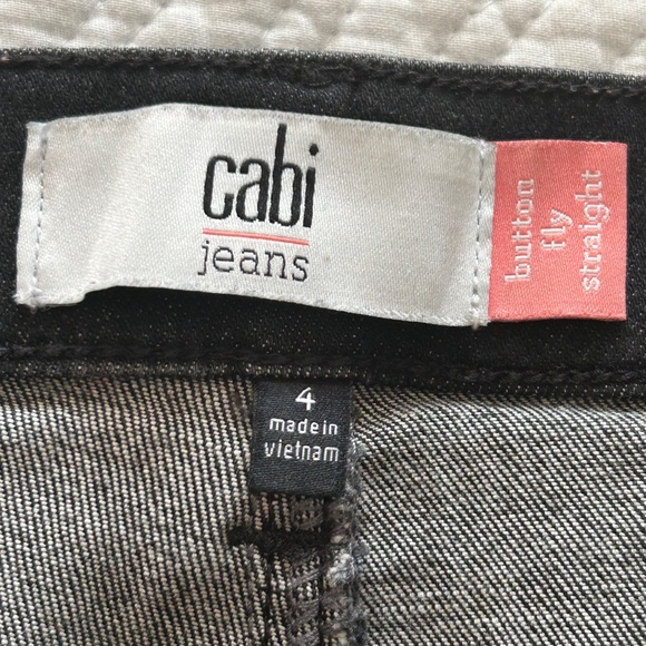 CAbi Button Fly Straight Jeans 4149  Carbon Grey Size 4 - Picture 11 of 16